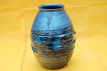 銀彩花器